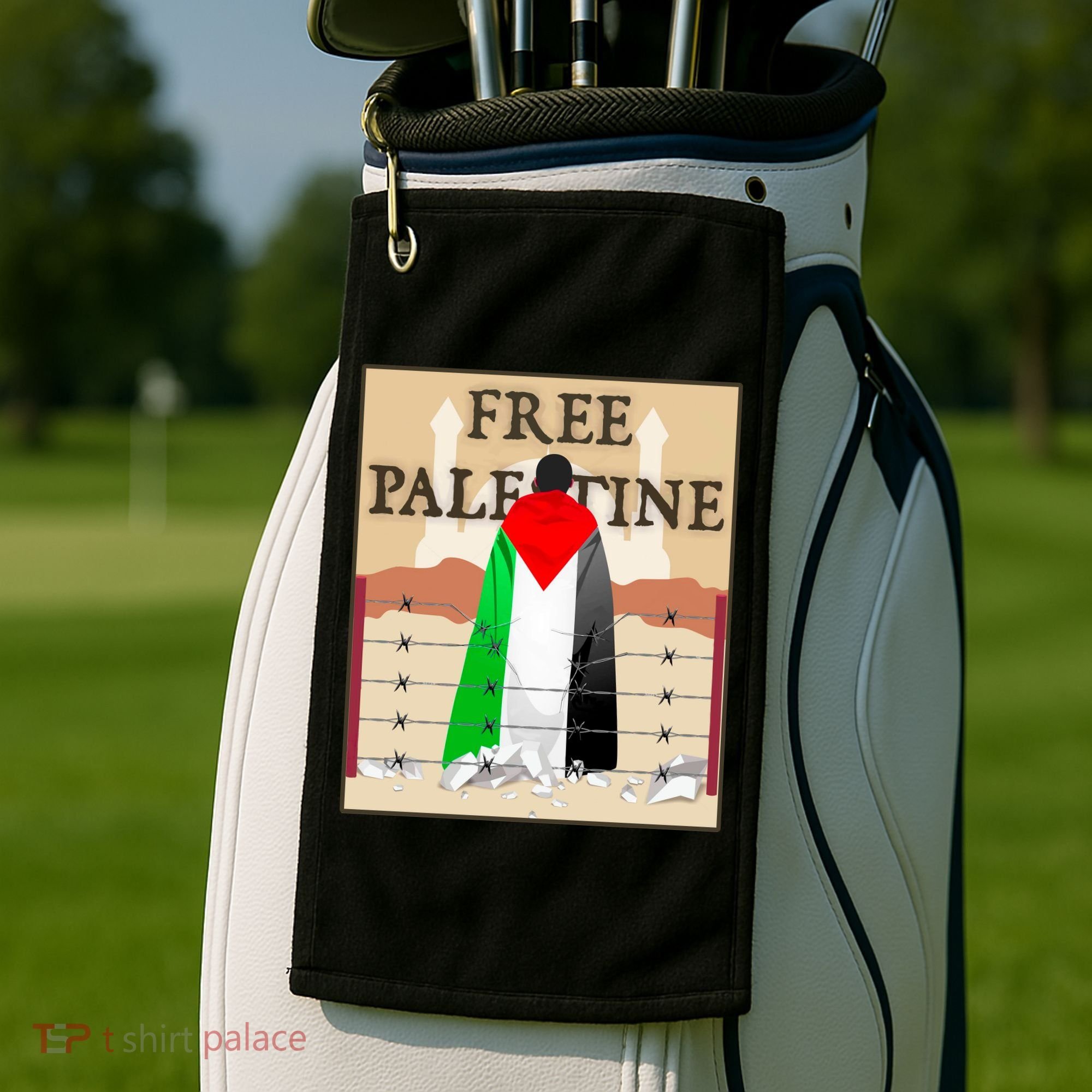 Free Palestine Golf Towel
