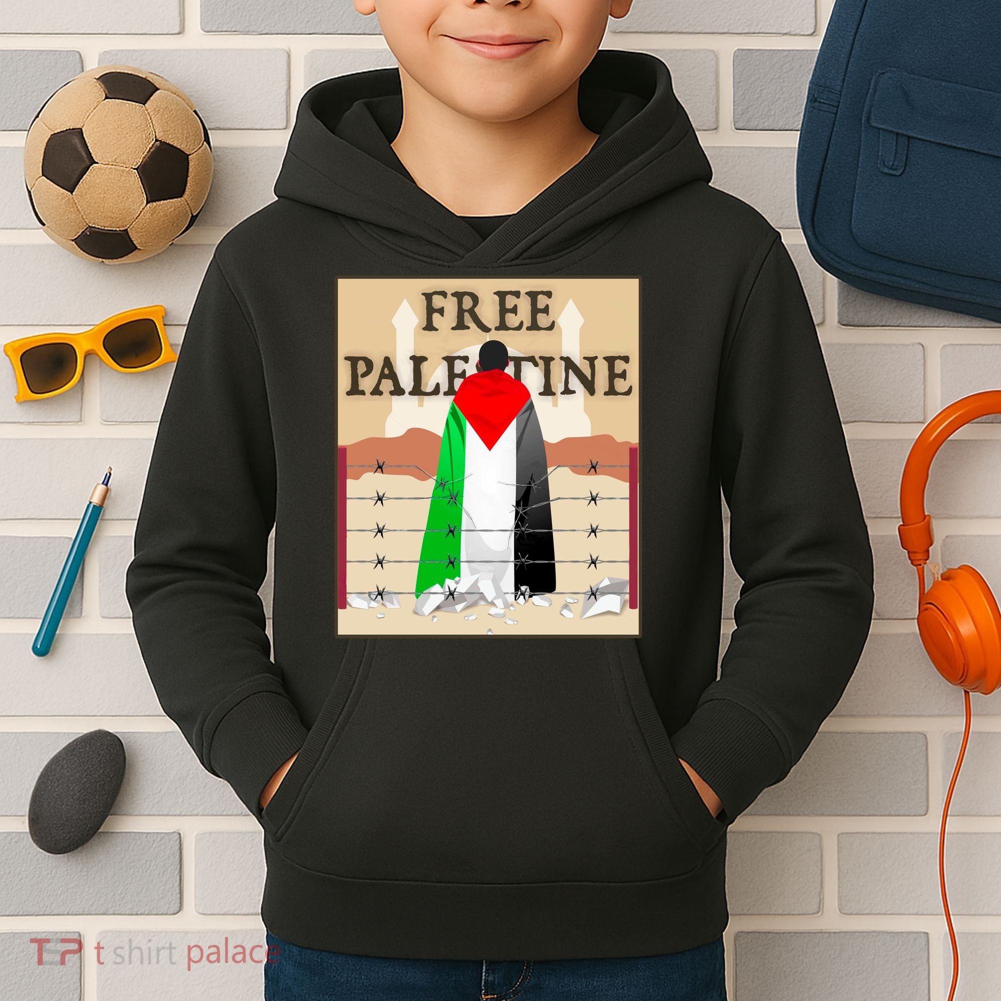 Free Palestine Kids Hoodie