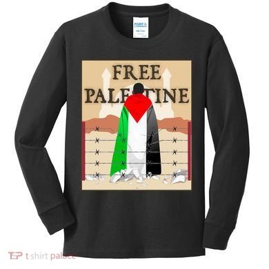 Free Palestine Kids Long Sleeve Shirt