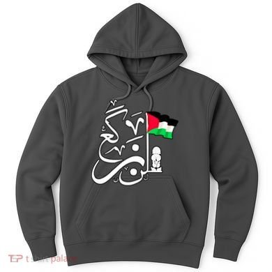 Free Palestine Arabic Calligraphy Palestinian Flag Hoodie