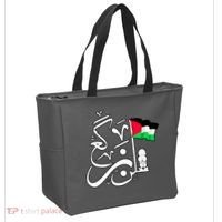 Free Palestine Arabic Calligraphy Palestinian Flag Tote Bag thumb 2