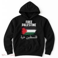 Free Palestine Arabic Distressed Painted Flag Hoodie thumb 0