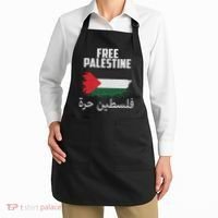 Free Palestine Arabic Distressed Painted Flag Apron thumb 2
