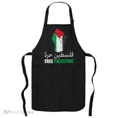 Free Palestine Arabic Support Palestine Gaza Jerusalem Apron