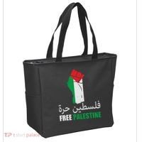 Free Palestine Arabic Support Palestine Gaza Jerusalem Tote Bag thumb 2