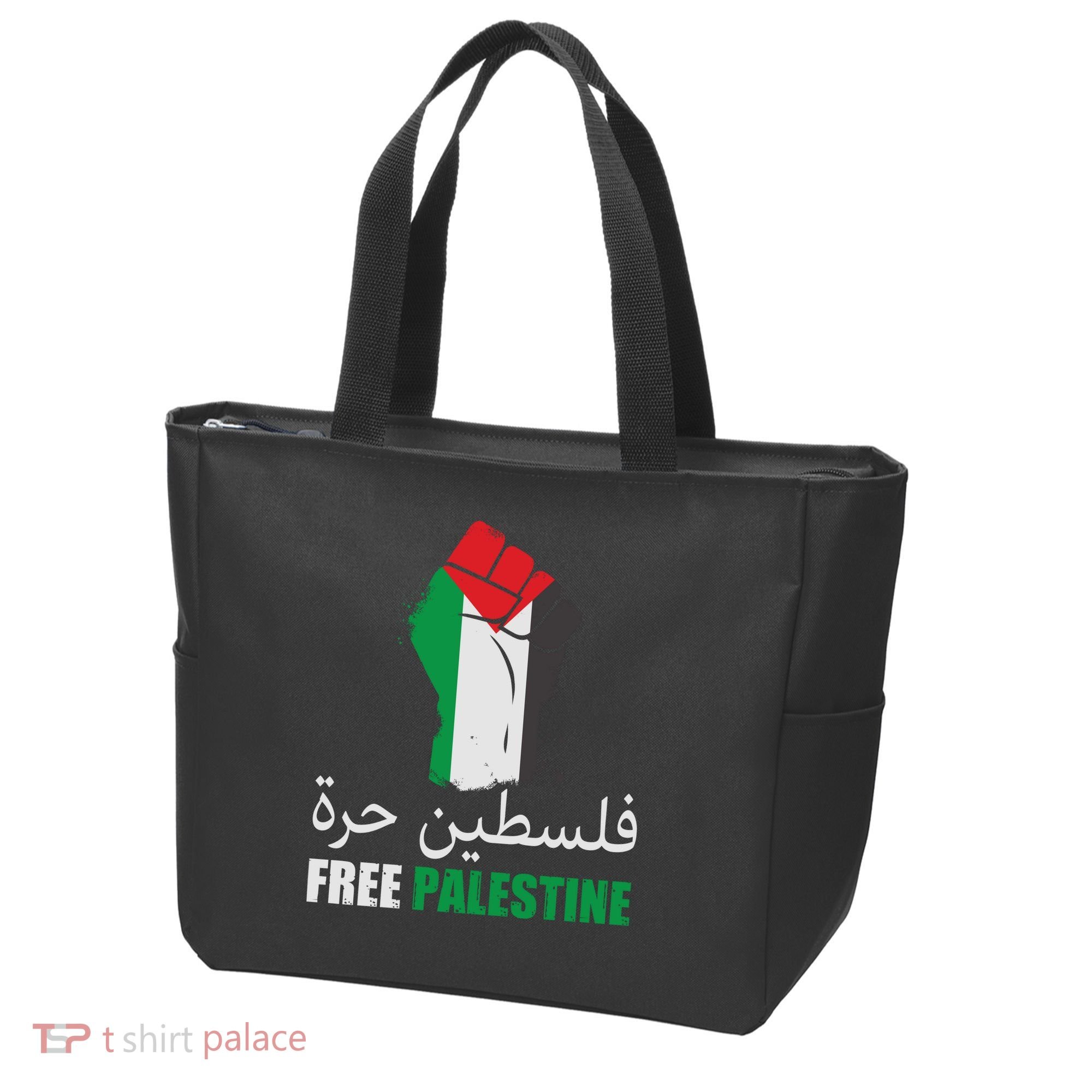 Free Palestine Arabic Support Palestine Gaza Jerusalem Tote Bag