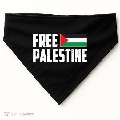 Free Palestine Flag USA-Made Doggie Bandana