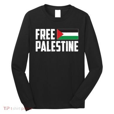 Free Palestine Flag Long Sleeve Shirt