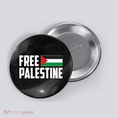 Free Palestine Flag Button