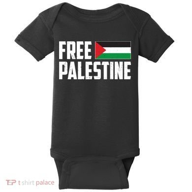 Free Palestine Flag Baby Bodysuit