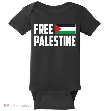 Free Palestine Flag Baby Bodysuit