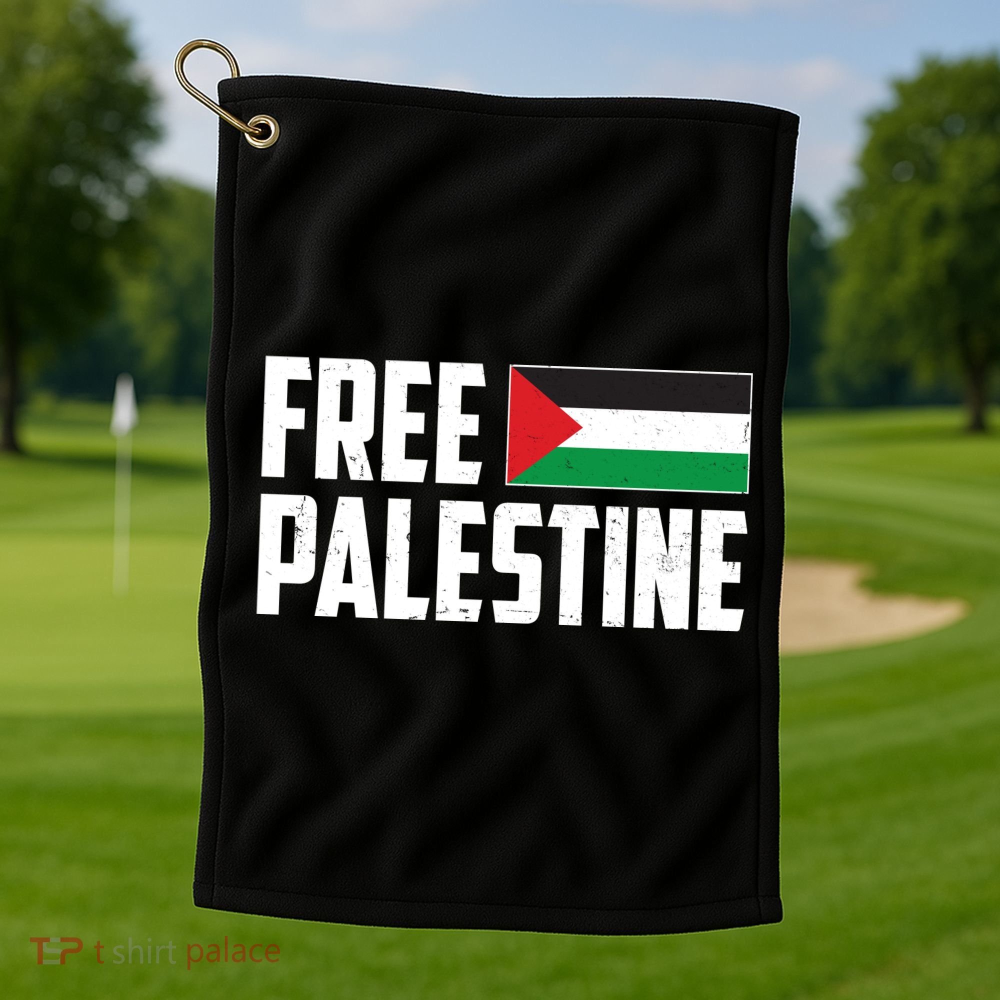 Free Palestine Flag Golf Towel