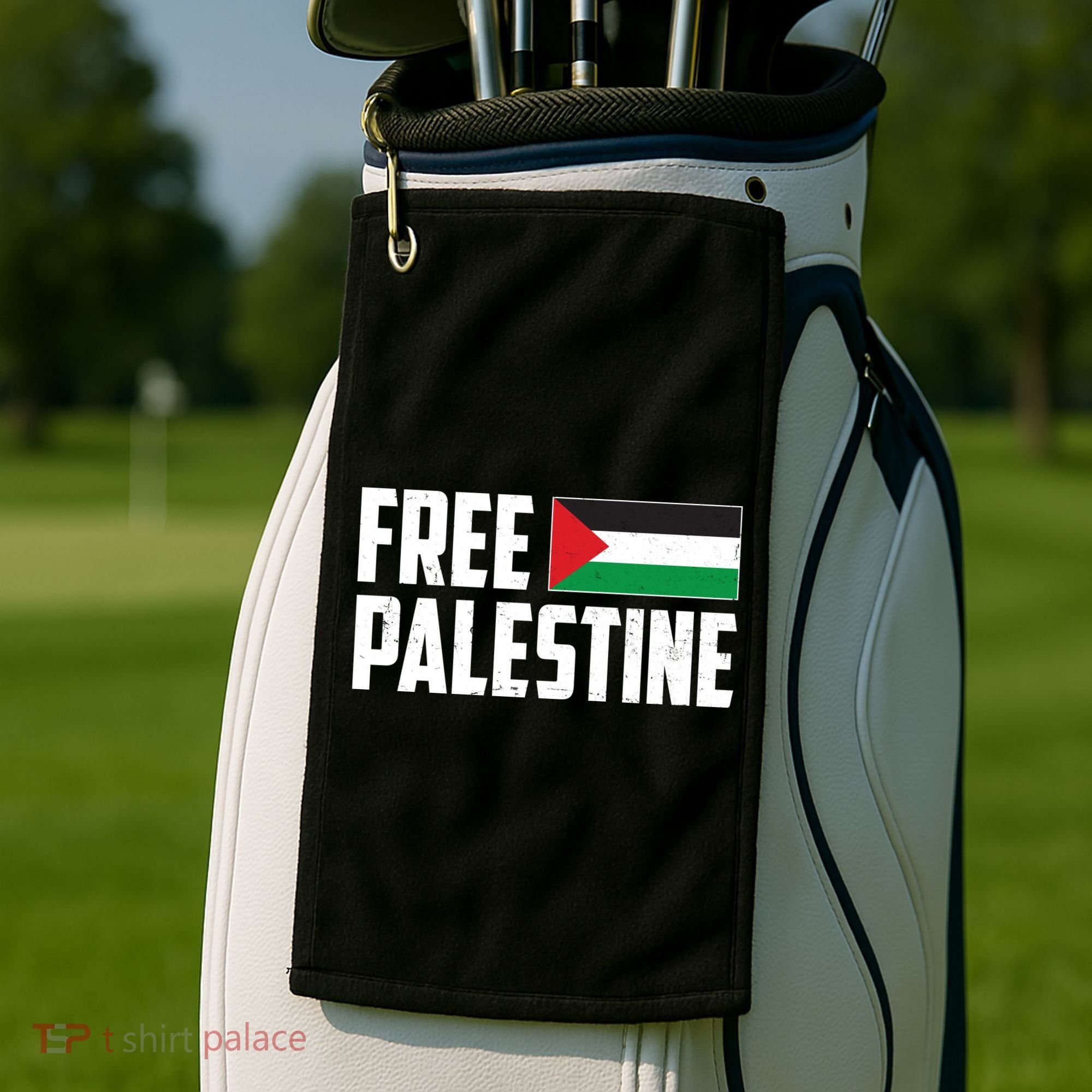 Free Palestine Flag Golf Towel