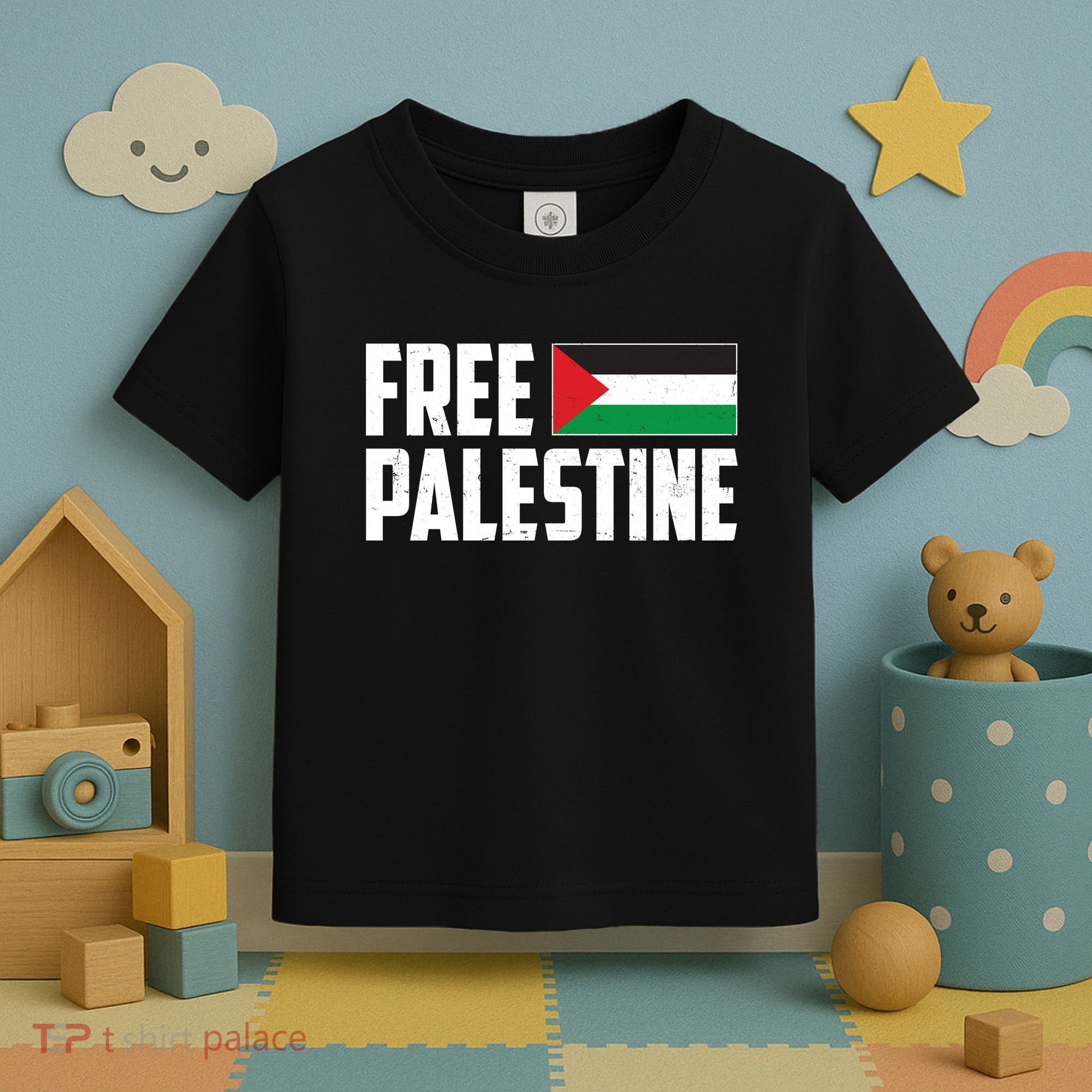 Free Palestine Flag Toddler T-Shirt