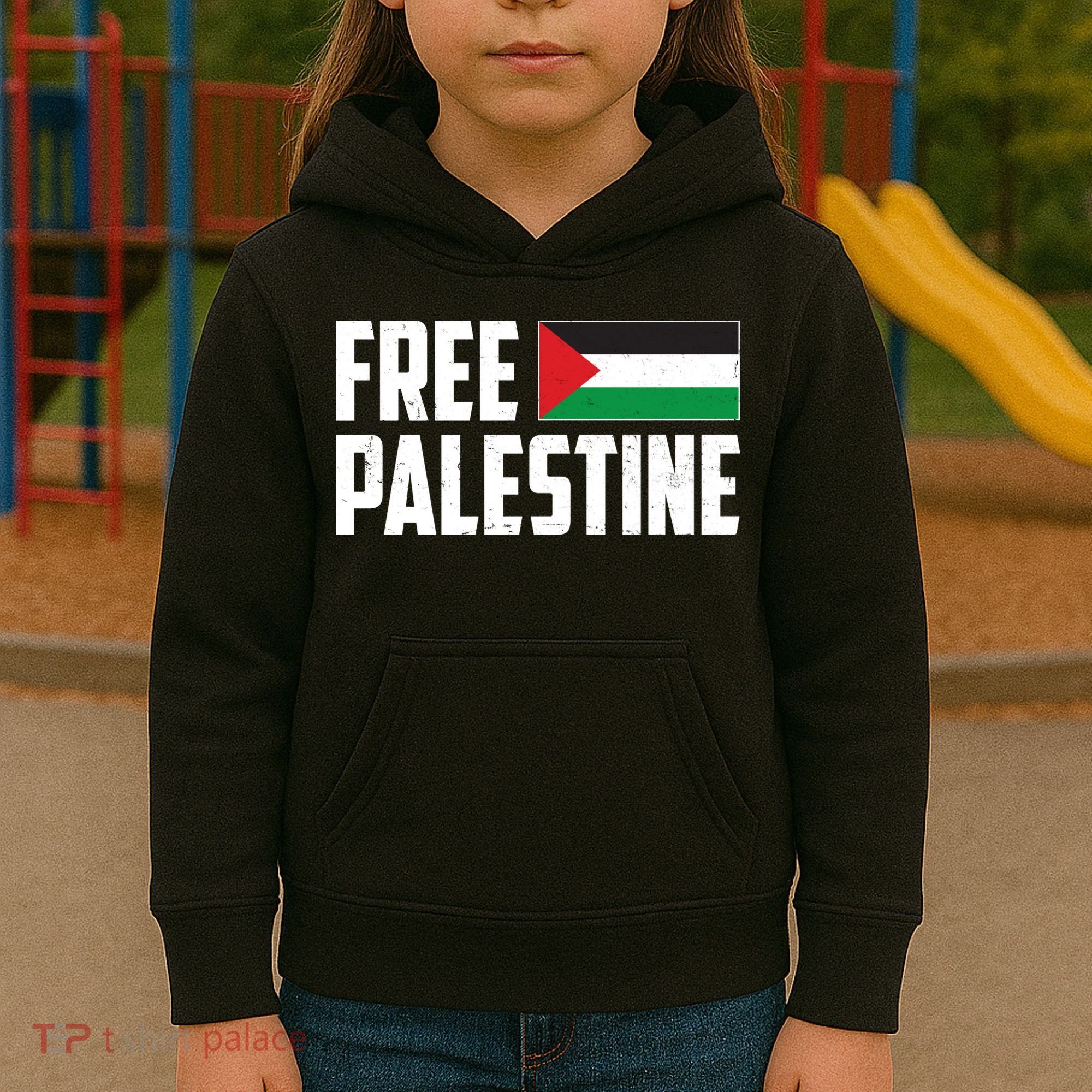 Free Palestine Flag Kids Hoodie
