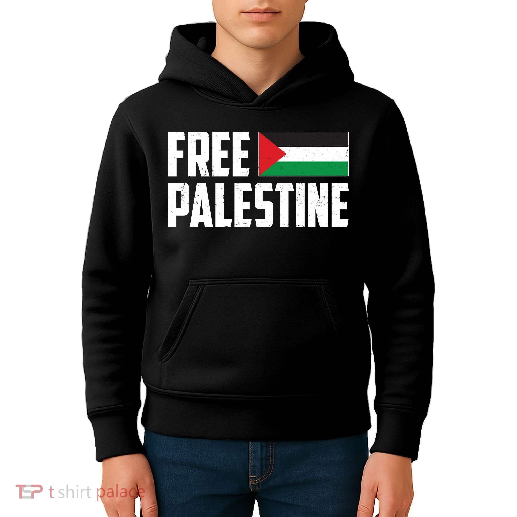 Free Palestine Flag Kids Hoodie
