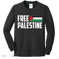 Free Palestine Flag Kids Long Sleeve Shirt thumb 0