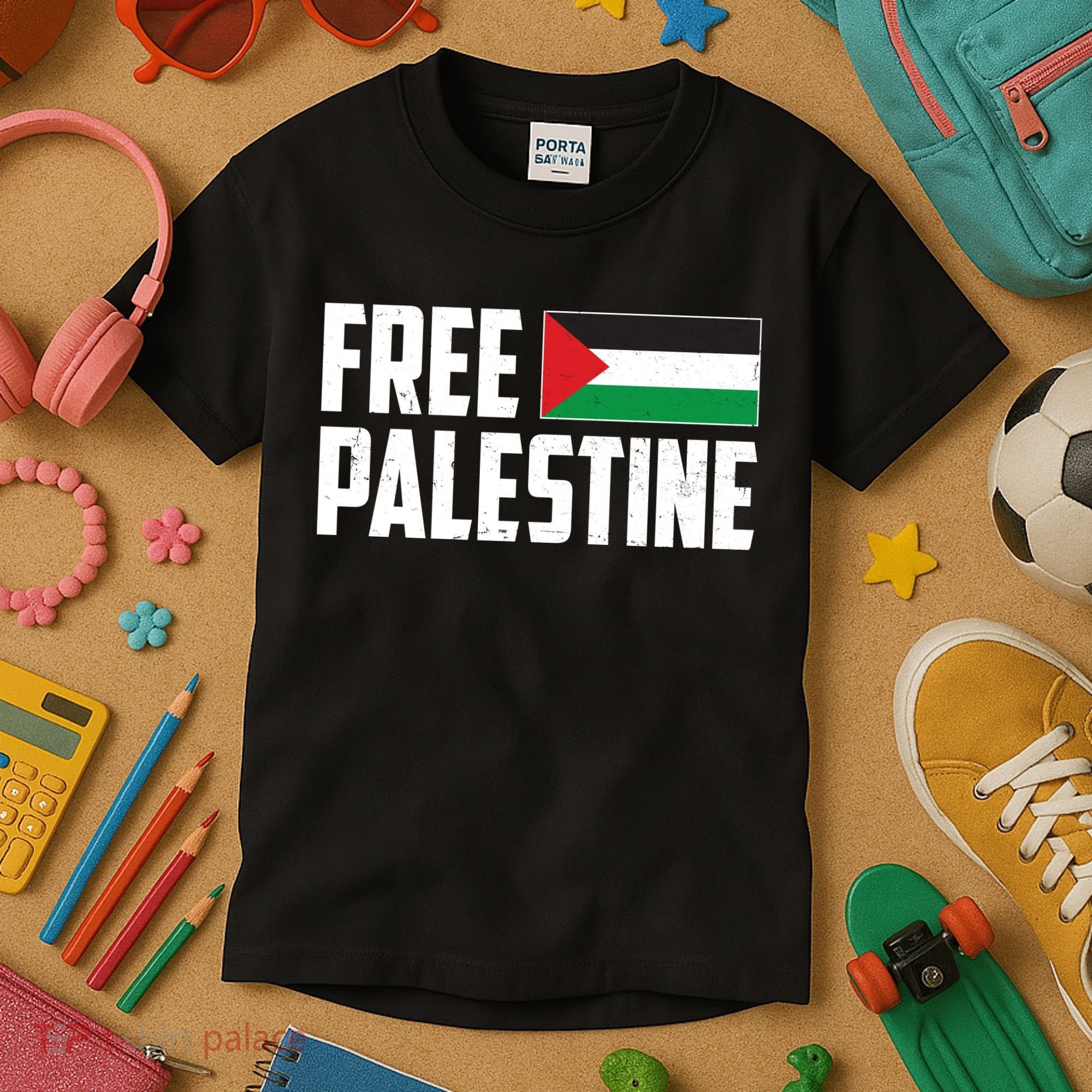 Free Palestine Flag Kids T-Shirt