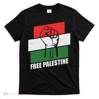 Free Palestine Flag Colors Blocks Protest Fist  T-Shirt thumb 0