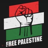 Free Palestine Flag Colors Blocks Protest Fist  T-Shirt thumb 7