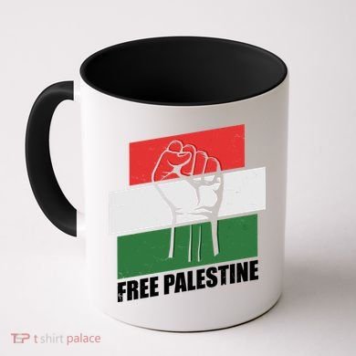 Free Palestine Flag Colors Blocks Protest Fist  Coffee Mug