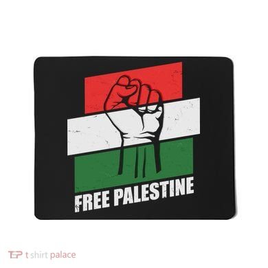 Free Palestine Flag Colors Blocks Protest Fist  Mousepad