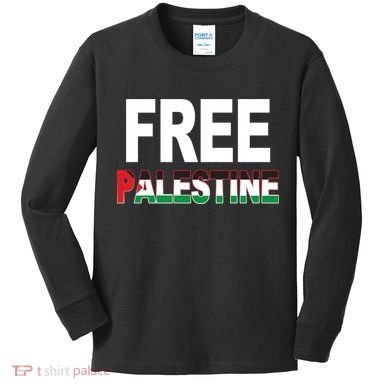 Free Palestine Flag Palestine Kids Long Sleeve Shirt