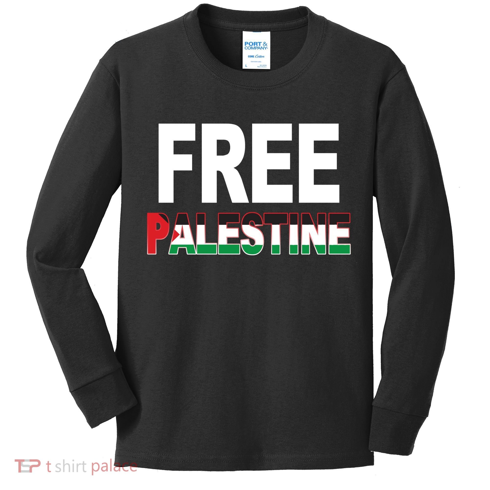 Free Palestine Flag Palestine Kids Long Sleeve Shirt