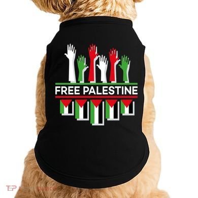 Free Palestine Hands United Doggie Tank
