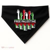 Free Palestine Hands United USA-Made Doggie Bandana thumb 0