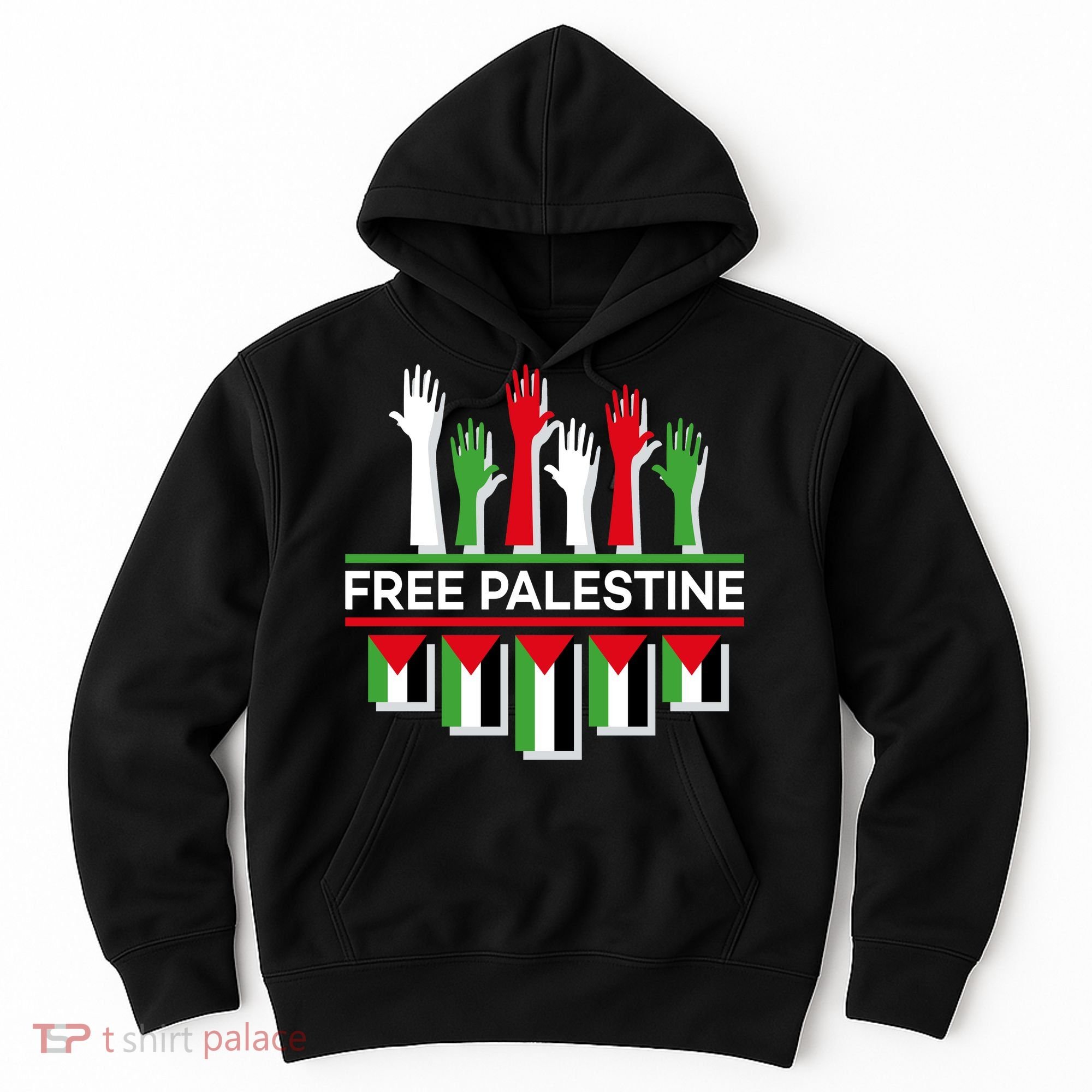 Free Palestine Hands United Hoodie