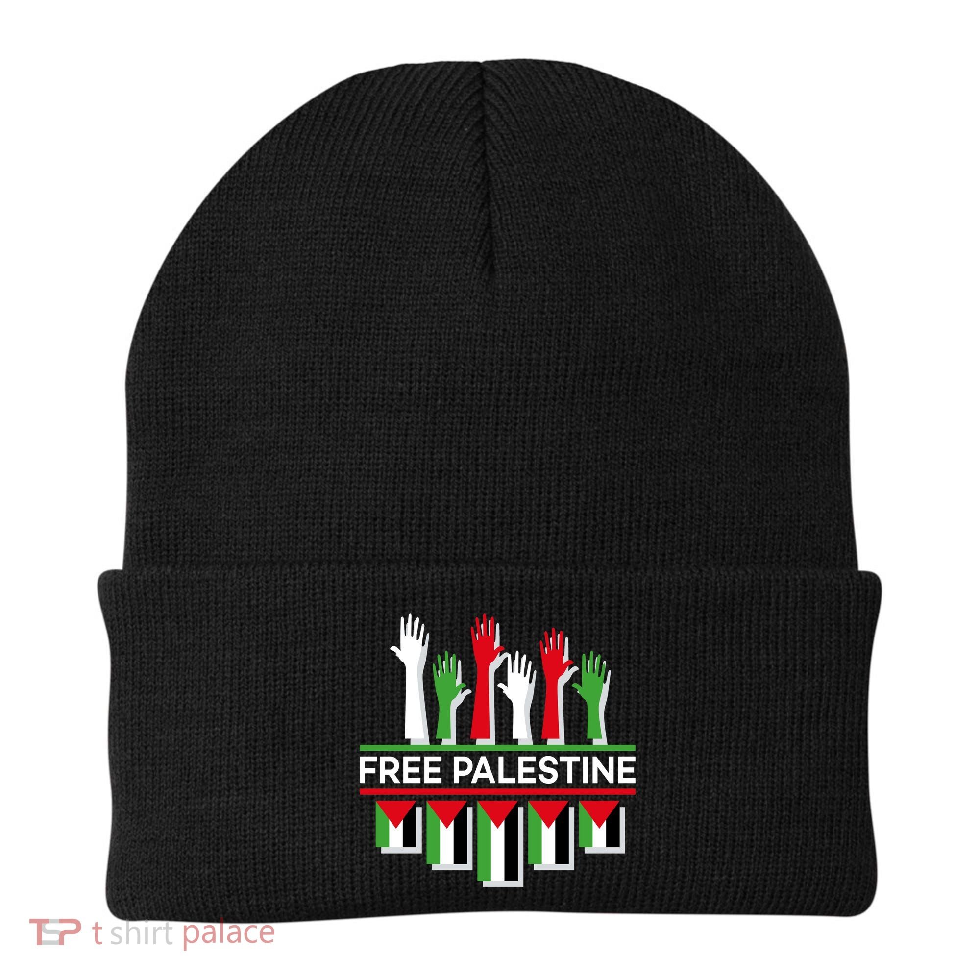 Free Palestine Hands United Beanie