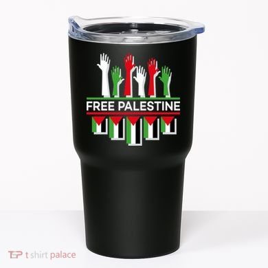 Free Palestine Hands United Tumbler