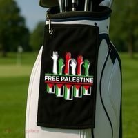 Free Palestine Hands United Golf Towel thumb 2