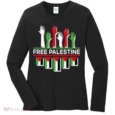 Free Palestine Hands United Women's Long Sleeve Shirt