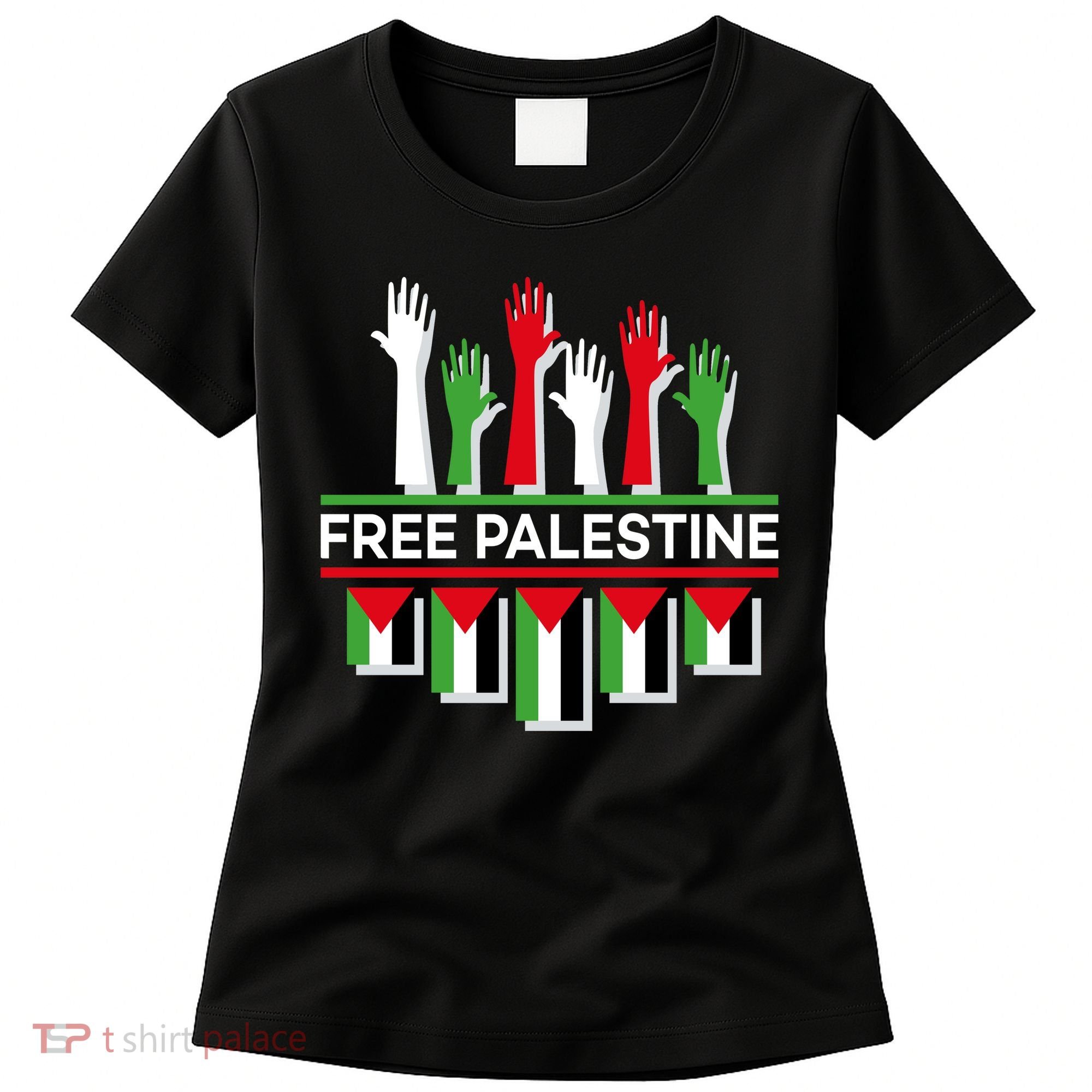 Free Palestine Hands United Women's T-Shirt