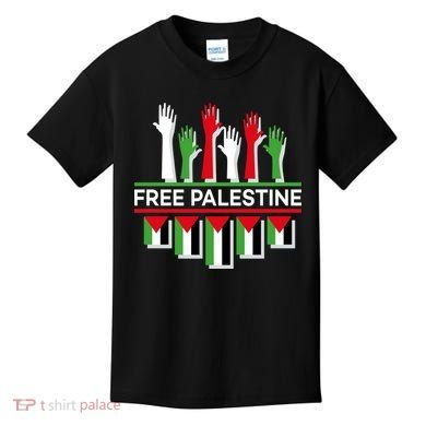 Free Palestine Hands United Kids T-Shirt