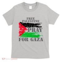 Free Palestine Pray For Gaza Palestinian Flag T-Shirt thumb 0