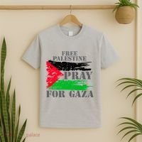 Free Palestine Pray For Gaza Palestinian Flag T-Shirt thumb 2