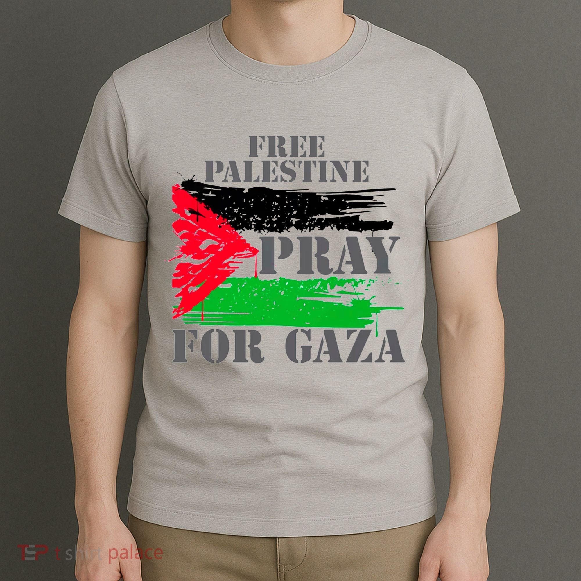Free Palestine Pray For Gaza Palestinian Flag T-Shirt