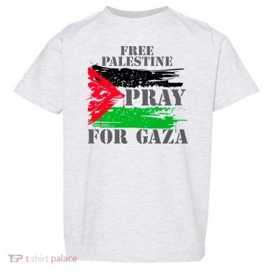 Free Palestine Pray For Gaza Palestinian Flag Toddler T-Shirt