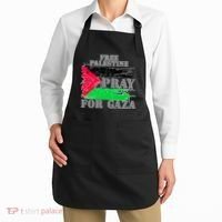 Free Palestine Pray For Gaza Palestinian Flag Apron thumb 2