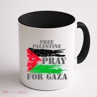 Free Palestine Pray For Gaza Palestinian Flag Coffee Mug thumb 1