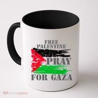 Free Palestine Pray For Gaza Palestinian Flag Coffee Mug thumb 0
