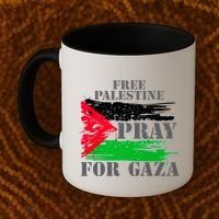 Free Palestine Pray For Gaza Palestinian Flag Coffee Mug thumb 2