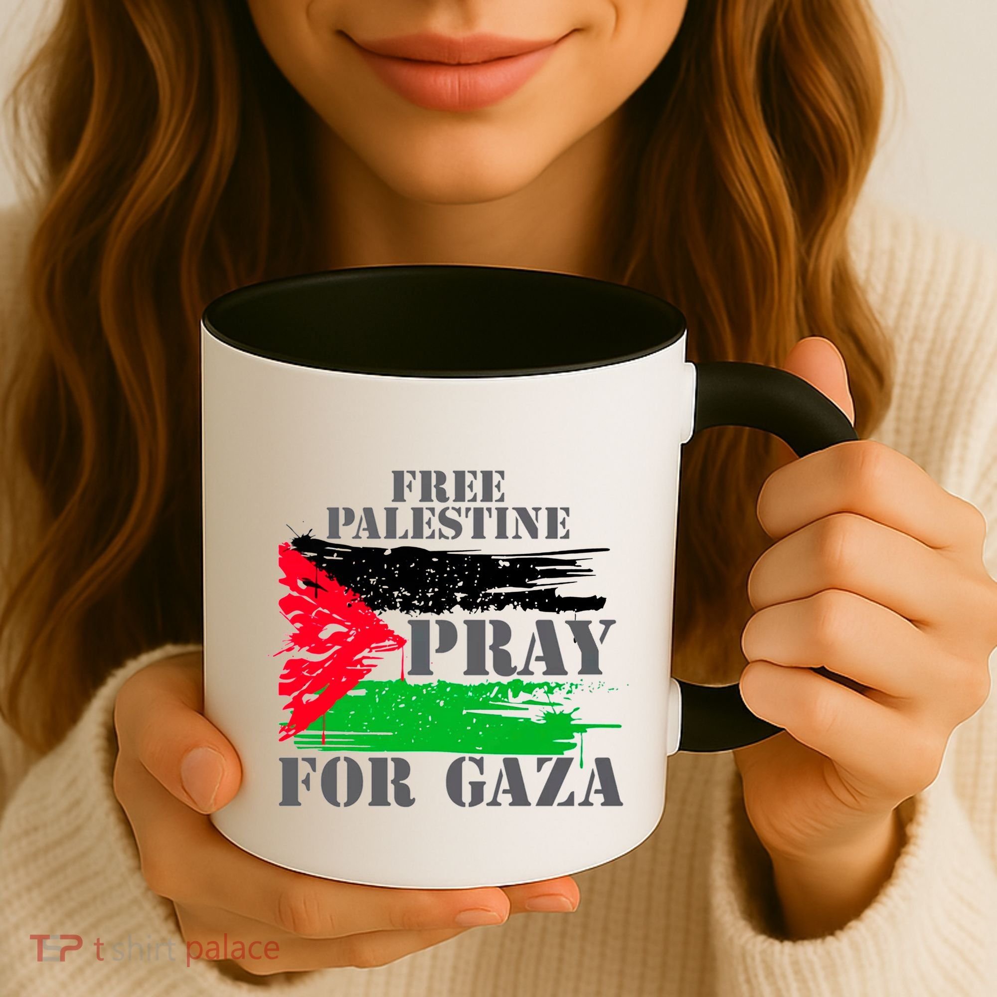 Free Palestine Pray For Gaza Palestinian Flag Coffee Mug