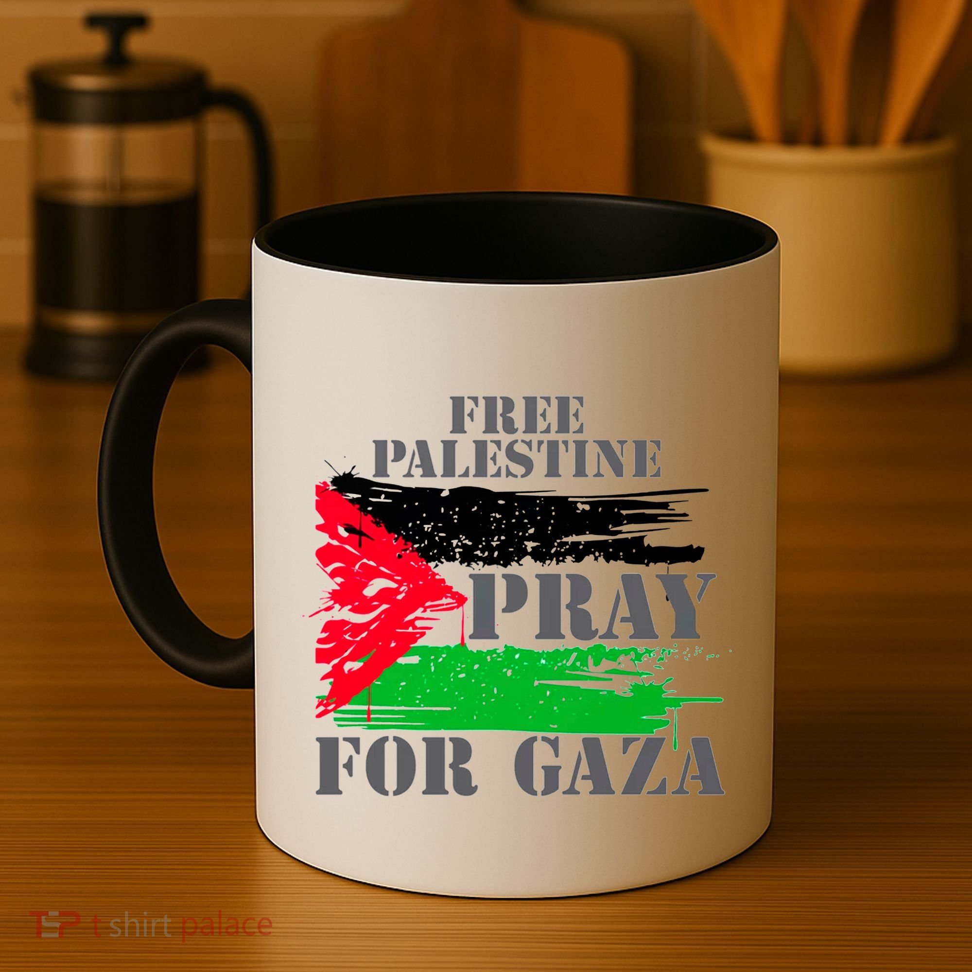 Free Palestine Pray For Gaza Palestinian Flag Coffee Mug