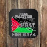 Free Palestine Pray For Gaza Palestinian Flag Coaster thumb 0