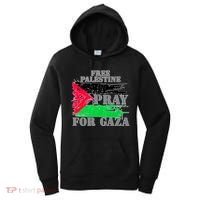 Free Palestine Pray For Gaza Palestinian Flag Women's Hoodie thumb 0