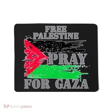 Free Palestine Pray For Gaza Palestinian Flag Mousepad